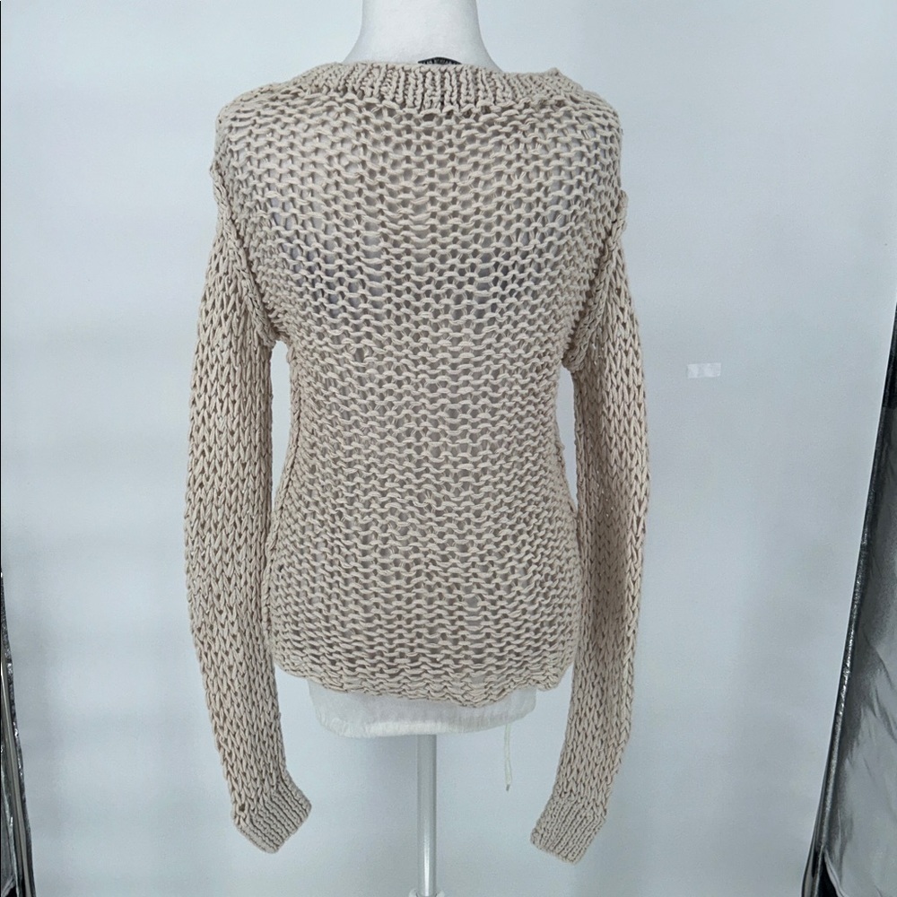 All Saints Cream Knit Sweater Size U.S. 10 UK 14 EU 42 - Picture 7 of 11